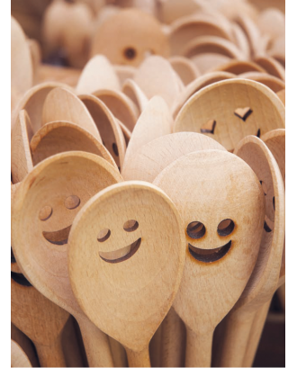 Lingura din lemn pentru gatit, model Smiley - ZASSENHAUS